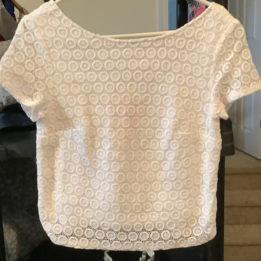 Lilly Pulitzer white‎ Lace Blouse, S/P